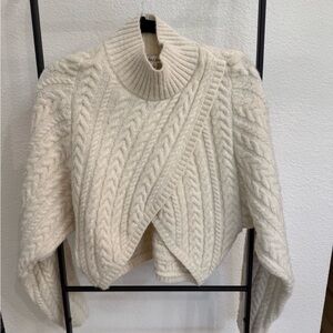 For Love And Lemons Cream Turtleneck Sweater